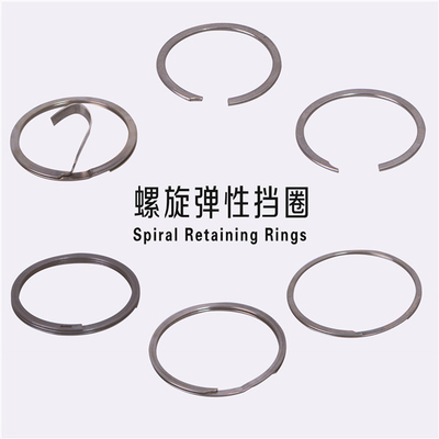 Anillo de retención en espiral ligero de giro único externo para equipos automáticos
